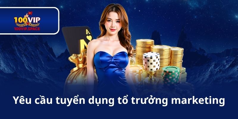 Yêu cầu tuyển dụng tổ trưởng marketing
